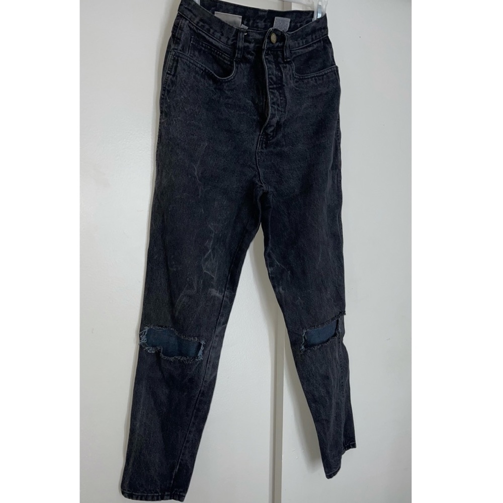 Distressed Black Jeans